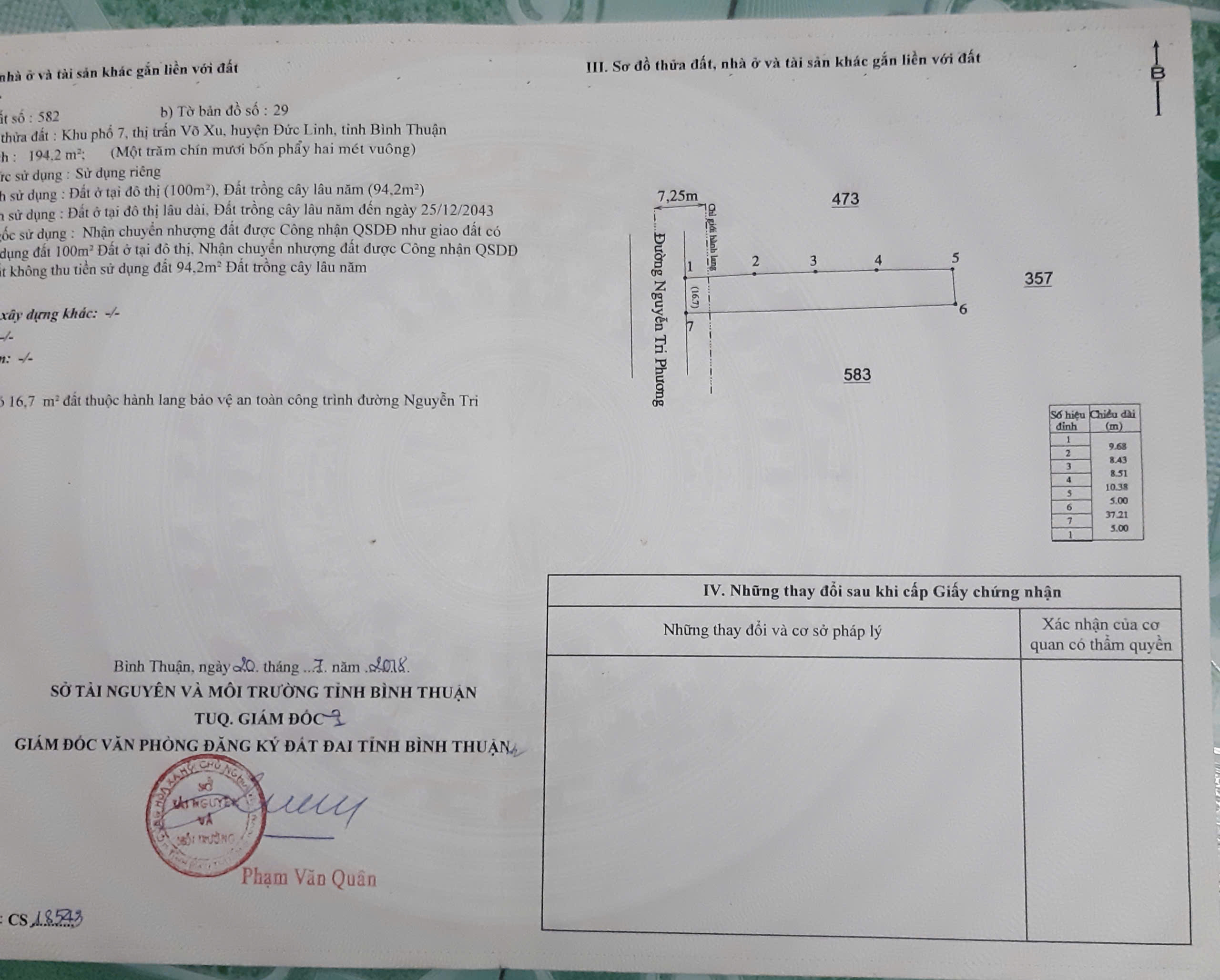 Cần bán đất mặt tiền đường 100m2 ODT