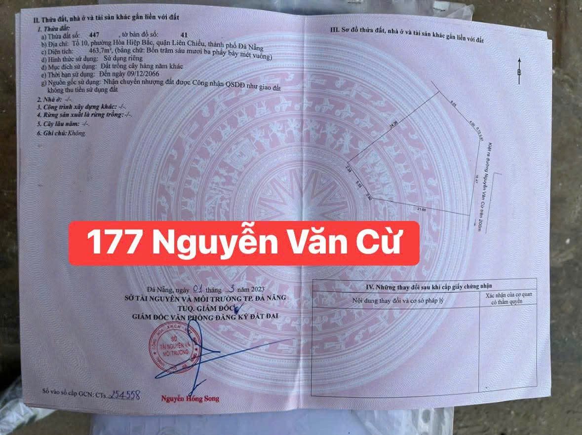 📌📌📌LÀM VIỆC TRỰC TIẾP GIÁ TỐT !!! Bán đất kiệt Nguyễn Văn Cừ, Hòa Hiệp Bắc
