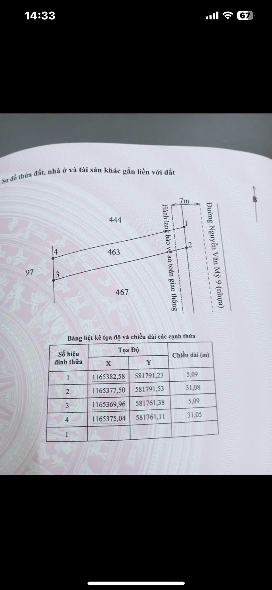 Bán lô đất thổ cư mặt tiền đường nguyễn văn mỹ
