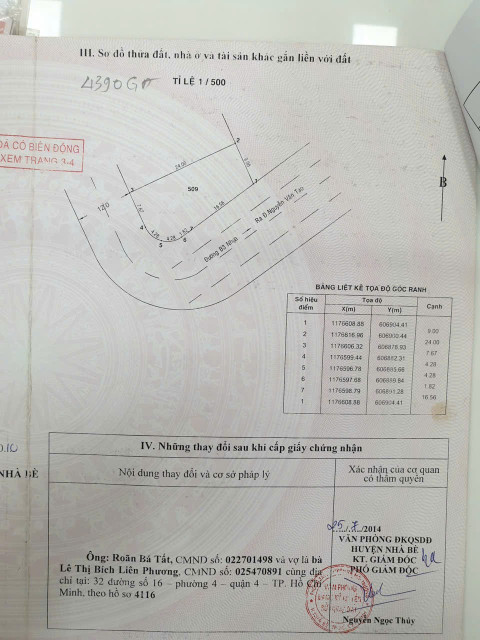 Cần bán lô góc 2 mặt tiền giá 8.32 tỷ