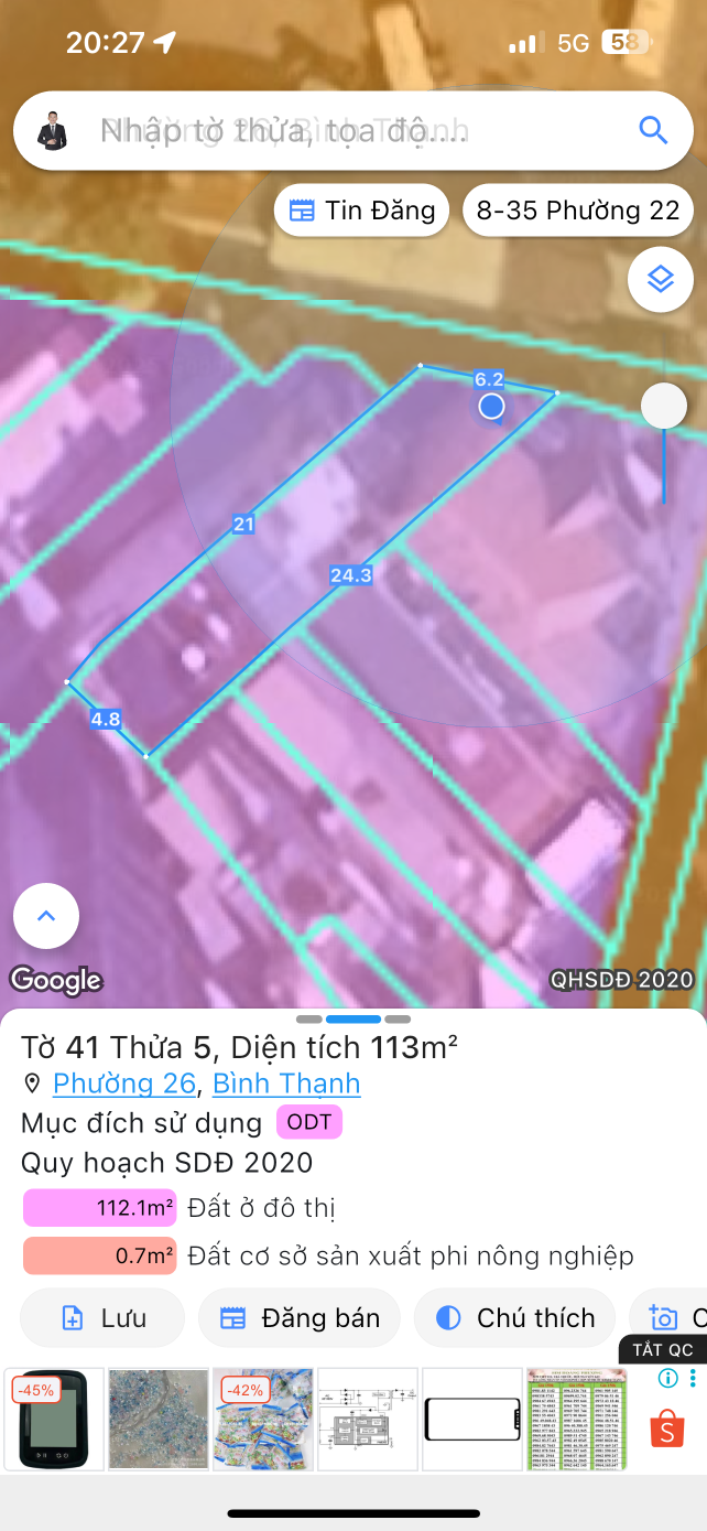 Bán nhà 113m² ngang 6,3m giá 12 tỷ Phường Bình Thạnh