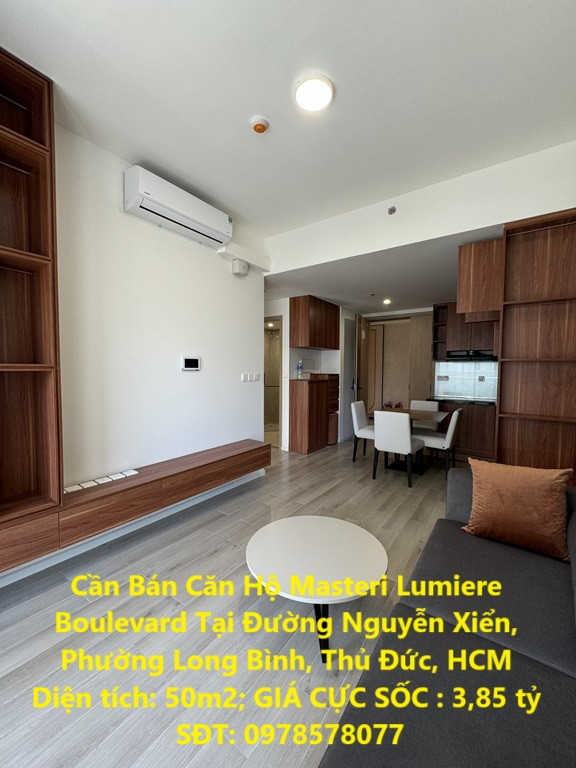 Cần Bán Căn Hộ Masteri Lumiere Boulevard Tại Đường Nguyễn Xiển, Phường Long Bình, Thủ Đức, HCM
