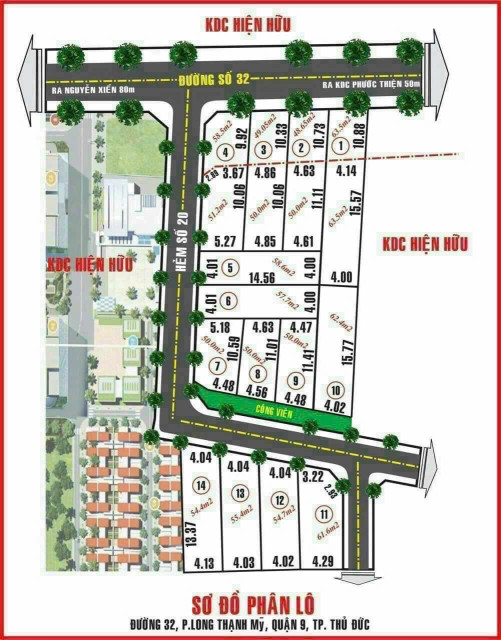 Cần bán 4 nền giá từ 1.55 TỶ, Ngay MT Nguyễn Xiển, Long Thạnh Mỹ, Quận 9, sổ hồng riêng. gần Vinhome Q9