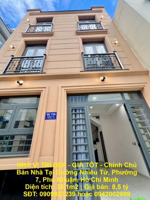 NHÀ VỊ TRÍ ĐẸP - GIÁ TỐT - Chính Chủ Bán Nhà Tại Đường Nhiêu Tứ, Phường 7, Phú Nhuận, Hồ Chí Minh