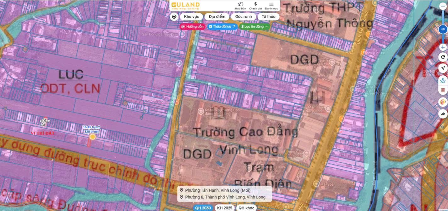 Bán đất 96.9m² ngang 5m giá 1,1 tỷ Phường Tân Hạnh