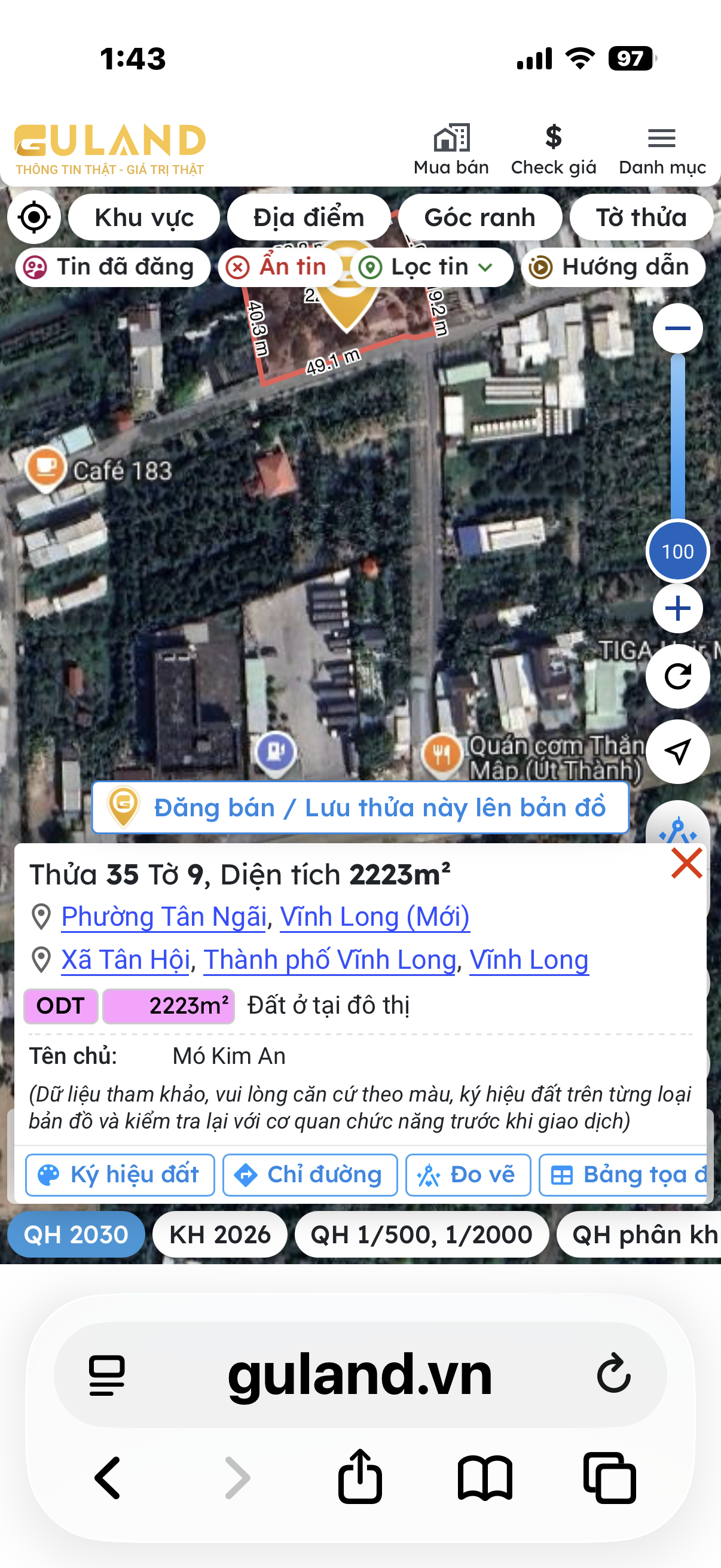 Cách quốc lộ 80.khoảng 50m.sau lưng cây xăng Mỹ Thuận