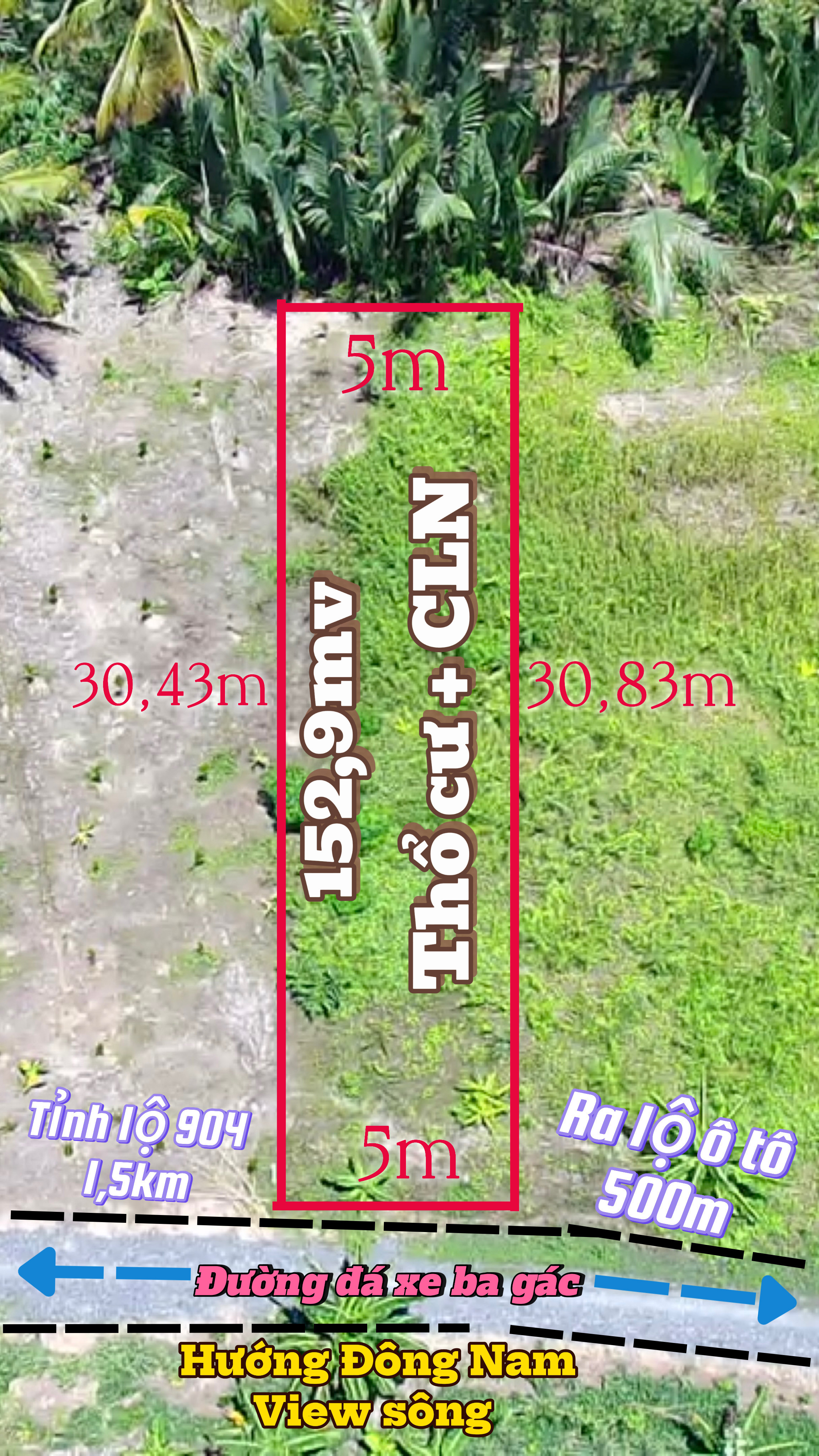 Bán đất 167m² ngang 5m giá 195 triệu Xã Hòa Hiệp