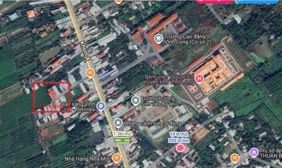 Bán đất 173.3m² ngang 5m giá 1.35 tỷ Xã Long Hồ