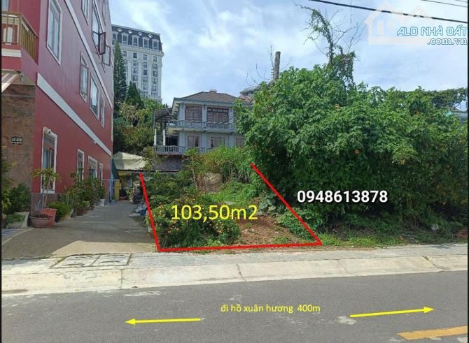 Lô đất Phạm Hồng Thái Đà Lạt 🏡gần Hồ Xuân Hương 103m đất thổ cư- Lô 2 mặt tiền🔥11 tỷ 600
