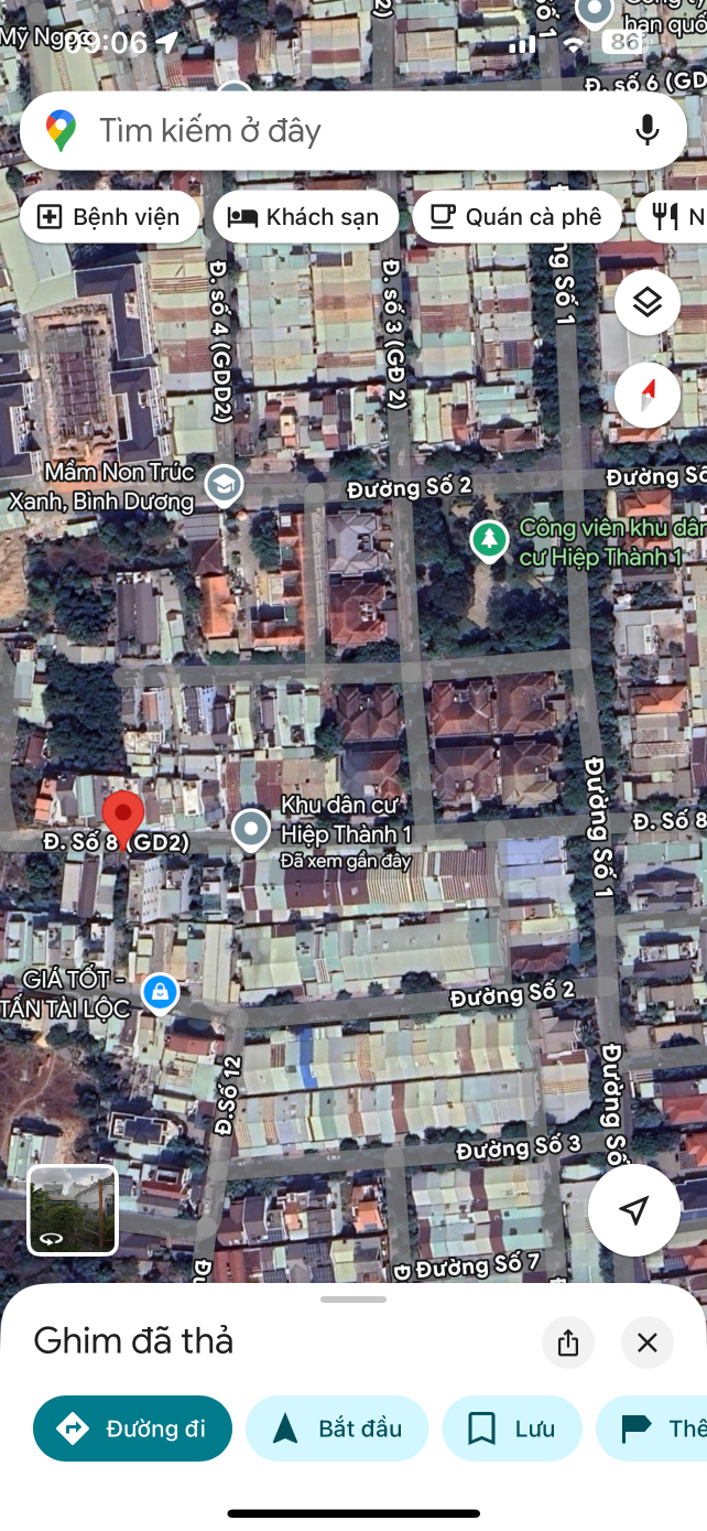 Đất KDC Hiệp Thành 1 (phường Phú Lợi-TP.HCM) Mt đường số 8 nối dài đường oto vị trí đẹp sót lô xây nhà ở đẹp