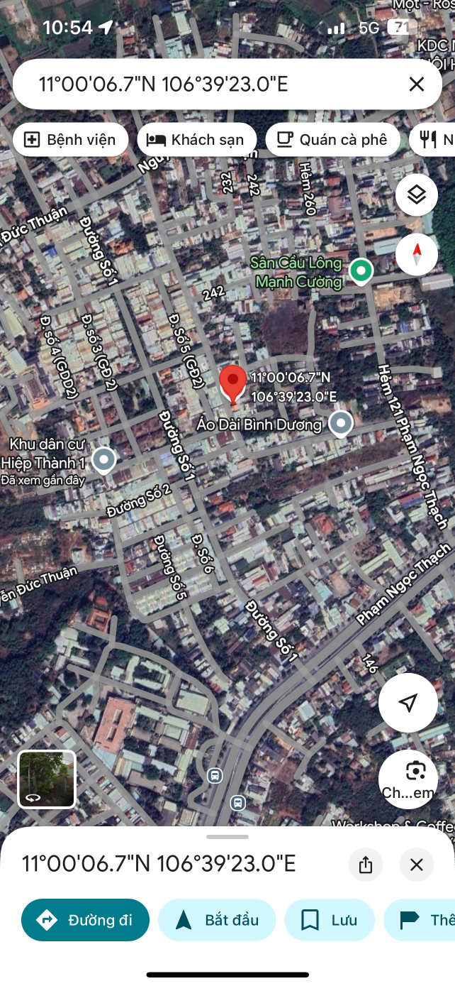 Đất sát bên KDC Hiệp Thành 1 (phường Phú Lợi-TP.HCM) đường oto thông vị trí đẹp sót lô cuối giá êm