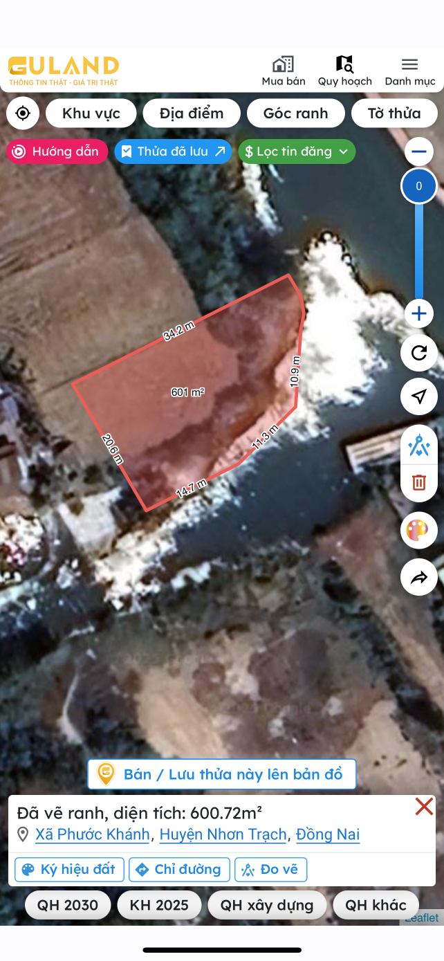Bán đất 600.7m² giá 5 tỷ tại Xã Phước Khánh Huyện Nhơn Trạch