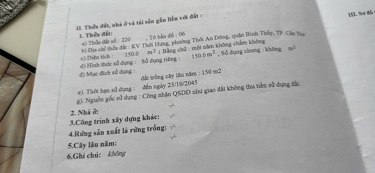 🔥 [BÌNH THỦY CẦN THƠ - BÁN GẤP ] 🔥
"CHỈ 950 TRIỆU – BÁN ĐẤT TẶNG NHÀ MẶT TIỀN CÓ SẴN DÒNG TIỀN 3TR5/THÁNG"
Mặt tiền đường Phạm Thị Ban, Bình Thủy – đường nhựa 6m, ô tô đậu cửa
📐 Diện tích: 5m x 30m = 150m² (  pháp lý cln ) 
 (Quá đẹp để xây nhà hoặc l