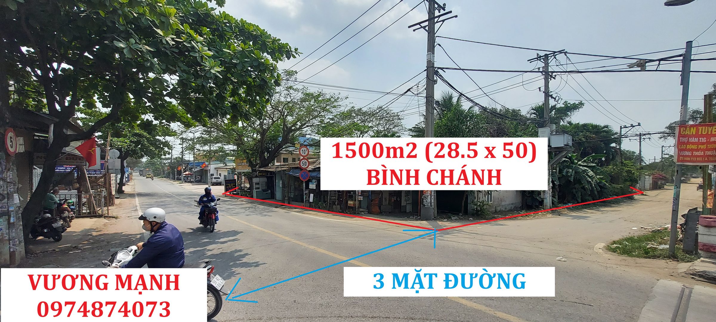 SIÊU PHẨM 3 MẶT ĐƯỜNG 1500M² ĐẤT, NGANG 28,5M, BÌNH CHÁNH, HCM