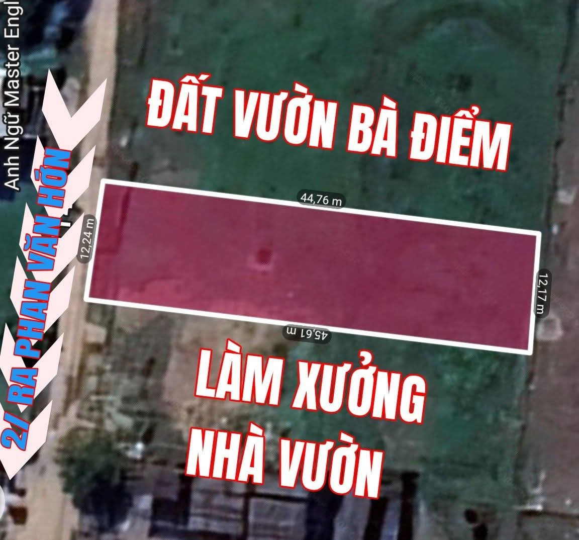🟥Bán đất 650m² ngang 17m giá 6.55 tỷ Xã Bà Điểm Phạm Văn Sáng, Phan văn hớn