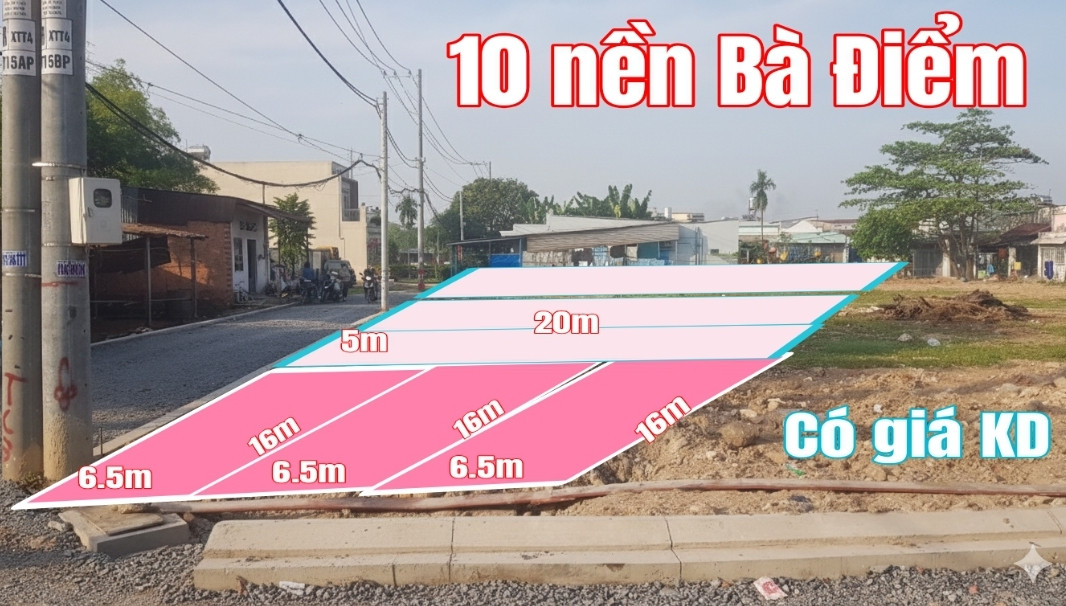 Bán đất nền Bà Điểm Sổ riêng đẹp 105m² ngang 5x20m giá 3.7 tỷ gọi Đất Ngọc Hóc Môn 0994 123 567