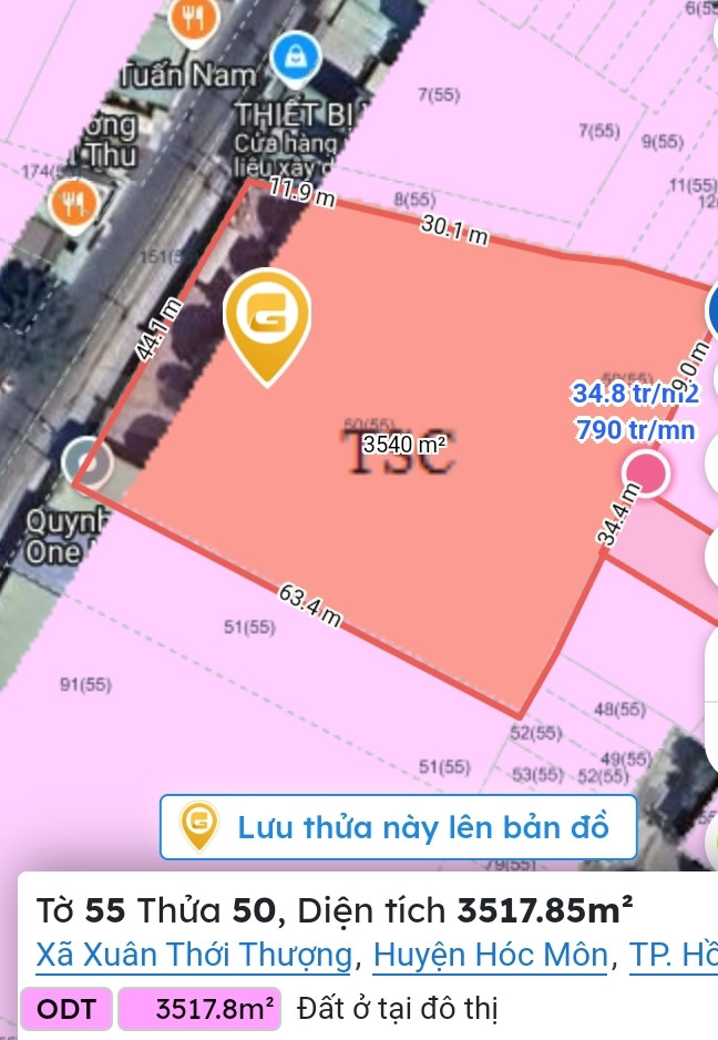 Bán nhà 3235m² 86 tỷ tại Xã Xuân Thới Thượng Huyện Hóc Môn