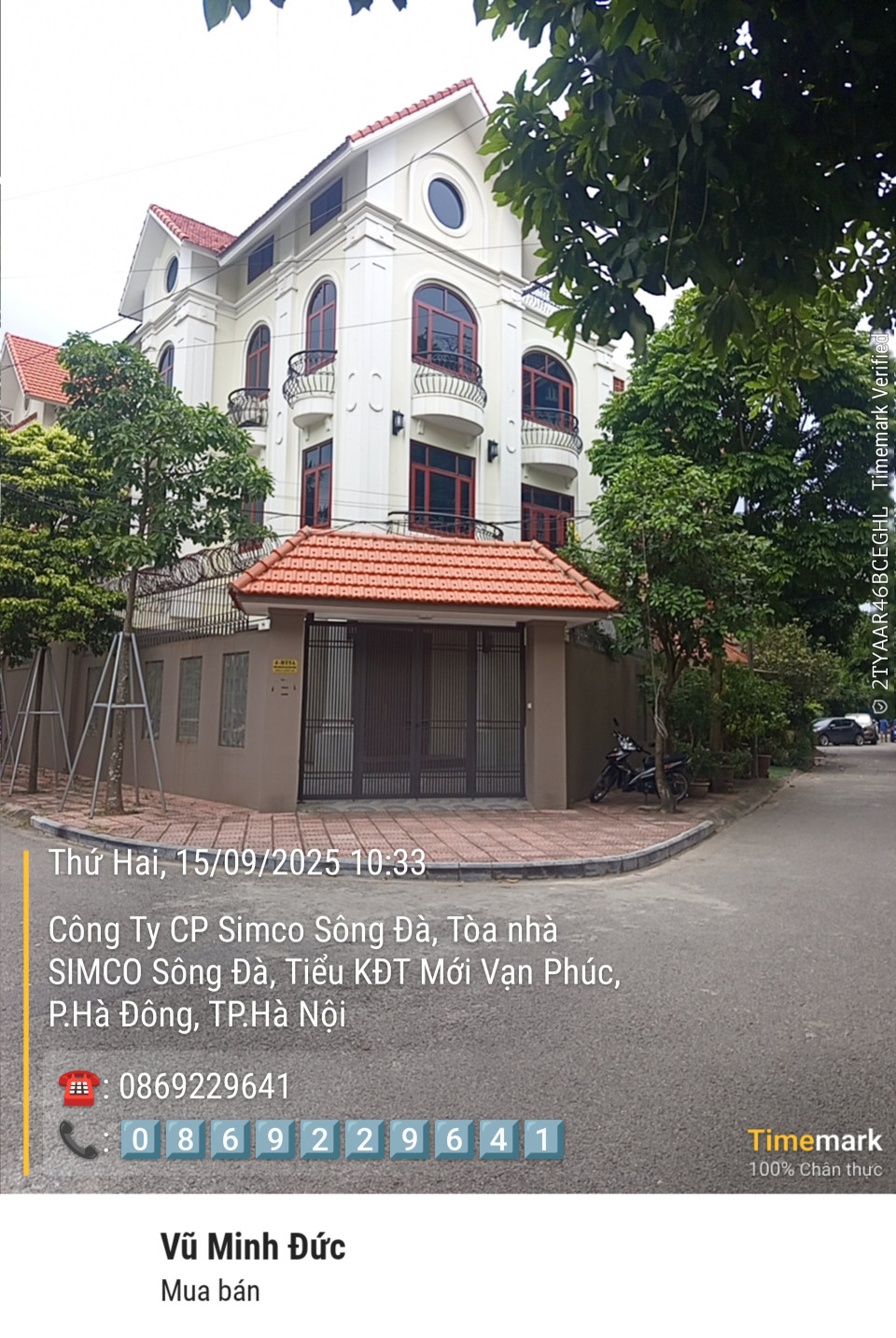 Biệt thự 4 tầng 165m² tiểu khu Vạn Phúc – Ngã tư Tố Hữu, cạnh Đại học Quốc tế Việt Nhật – giá chỉ 39 tỷ
