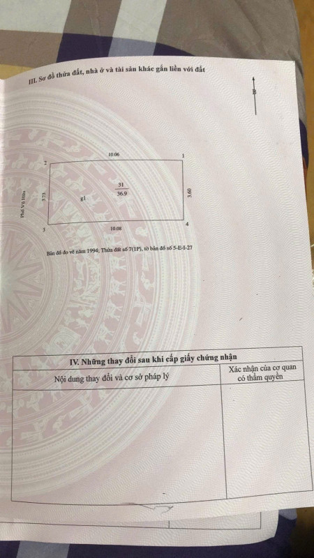 Bán nhà mặt phố Vũ Hữu (Thanh Xuân) 37m, Cấp 4, mt 3.7m, giá 9.7 tỷ