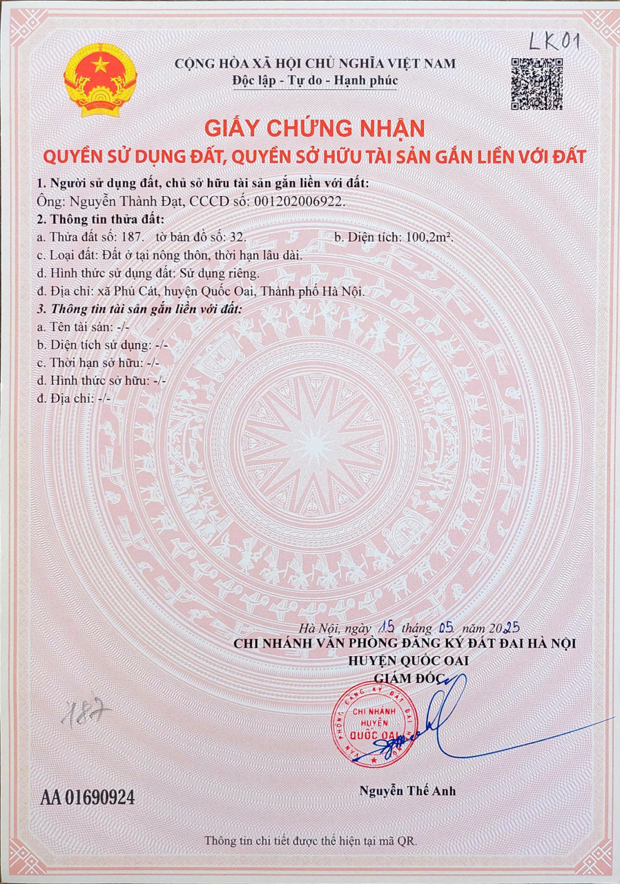 Đất nền Láng Hòa Lạc giá 2.7 tỷ diện tích 100m2 gần bệnh viện Vinmec – Nguyễn Hùng BĐS - 0989333012