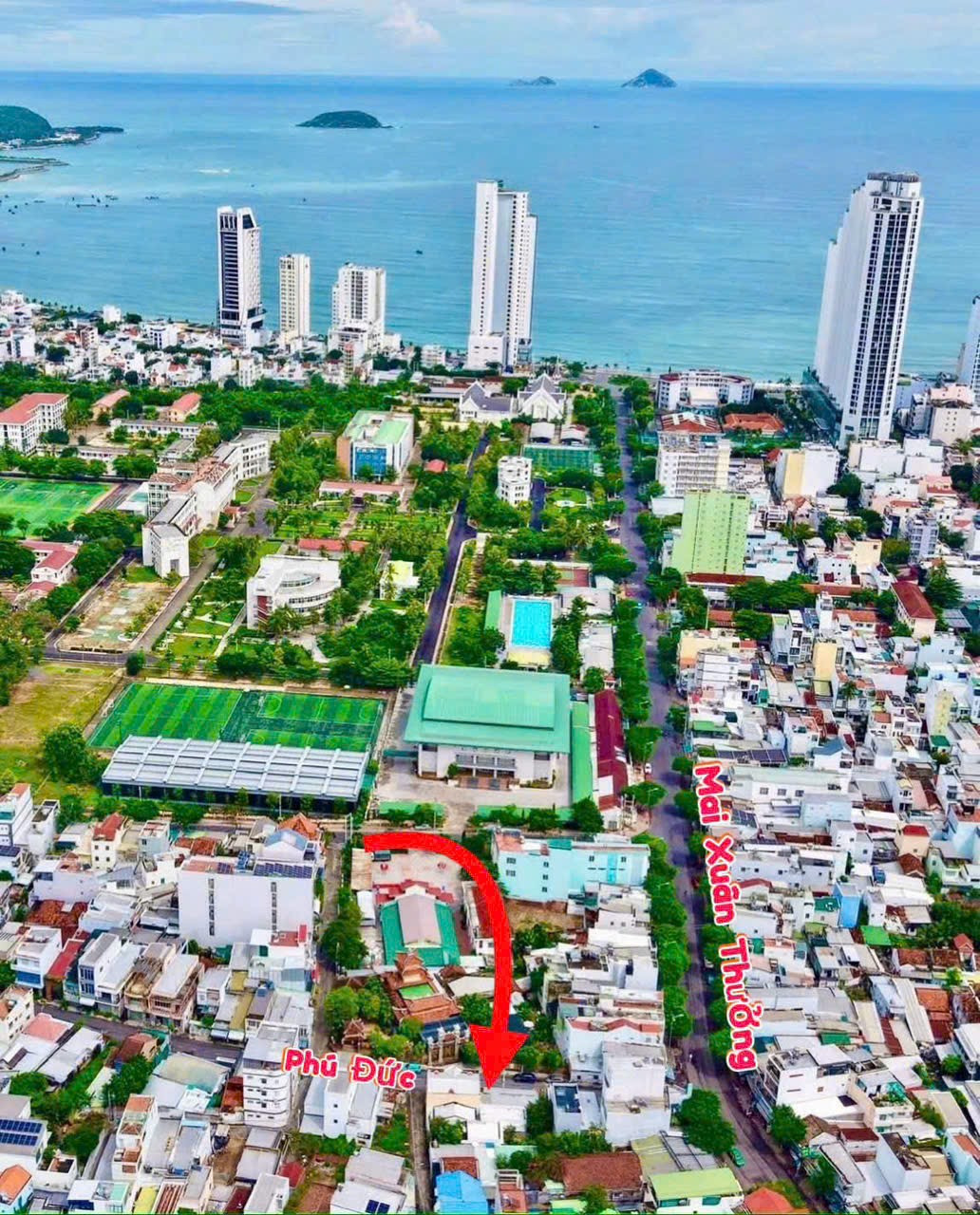 Bán Nhà và Đất mặt tiền đường Phú Đức, Bắc Nha Trang. Cách Biển chỉ 5 phút