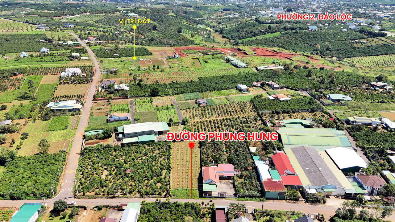 Đất ngộp p3 Bảo Lôc, cách điểm xuống cao tốc 7km, full thổ cư, ngang 10m