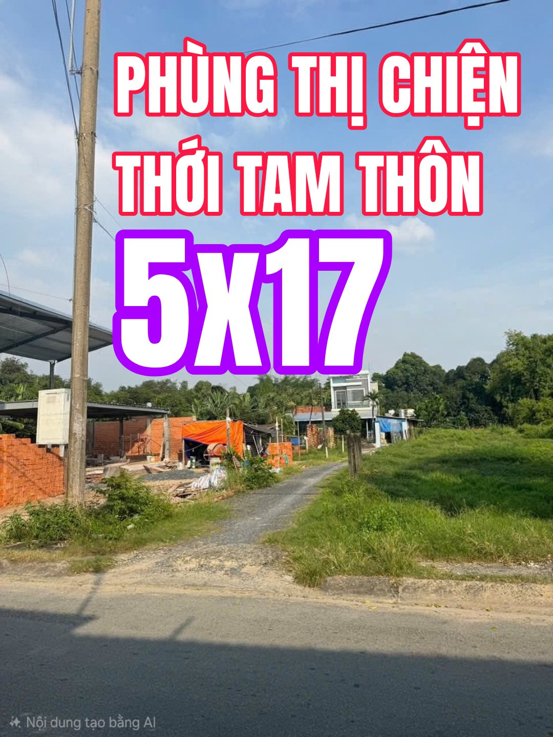🟥Bán đất 85m² Phùng Thị Chuyện Thới Gam Thôn full thổ cư ngang 5m giá 3.5 tỷ tại Đường Phùng Thị Chuyện Xã Đông Thạnh
