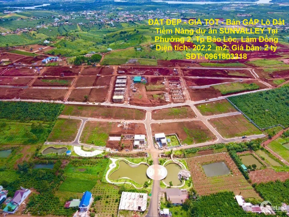 ĐẤT ĐẸP - GIÁ TỐT - Bán GẤP Lô Đất Tiềm Năng dự án SUNVALLEY Tại Phường 2, Tp Bảo Lộc, Lâm Đồng