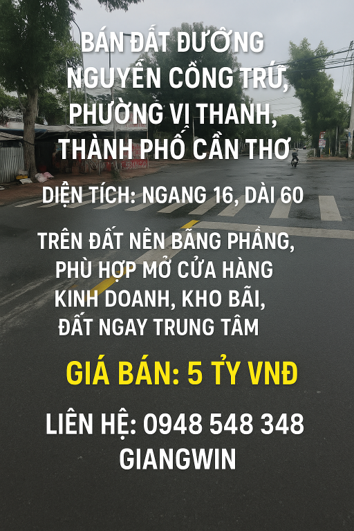 Bán đất ngay trung tâm, kinh doanh