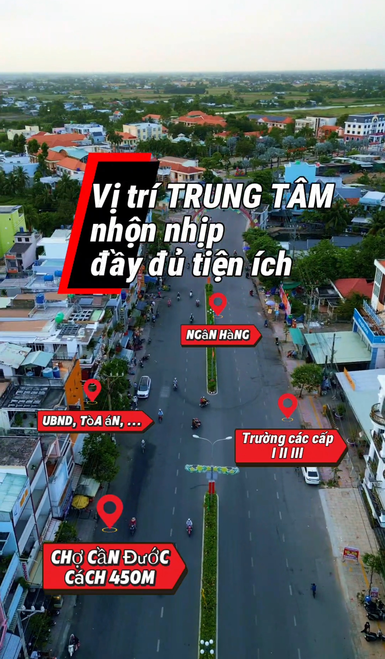Bán Đất 80m² Thổ cư ở QL50 rẻ vô 450m ngay trung tâm Thị trấn Cần Đước