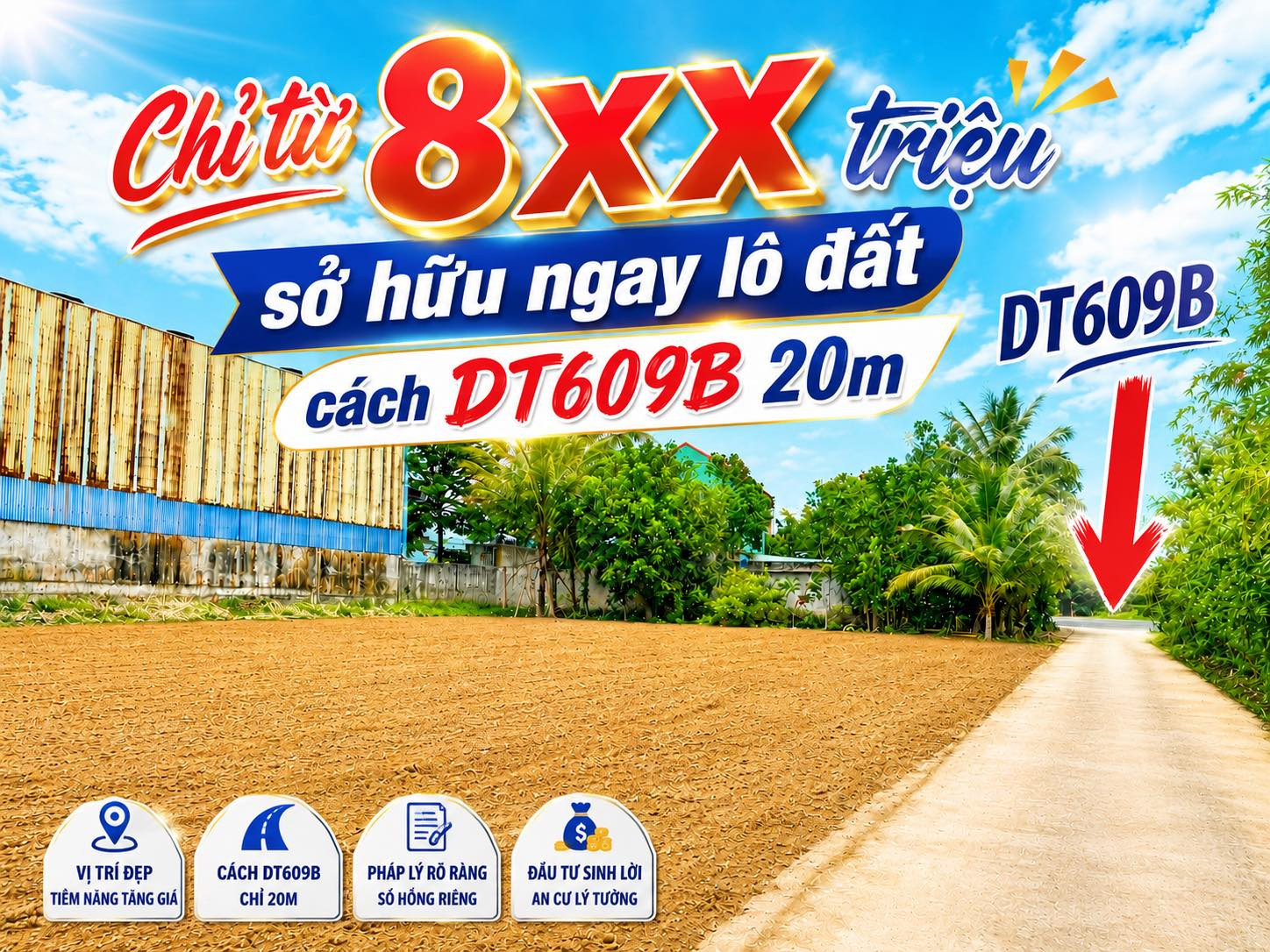3 LÔ LIỀN KỀ ĐÀ NẴNG WEST GATE - SÁT ĐƯỜNG NHỰA DT609B - GIÁ CHỈ 890TR
