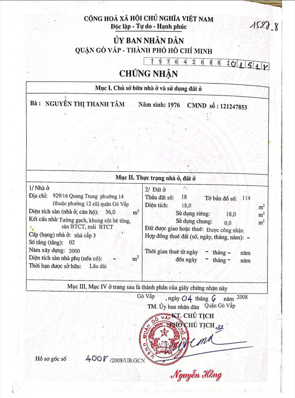 Bán nhà Gò Vấp, Không trung gian, không thương lượng, không lừa gạt