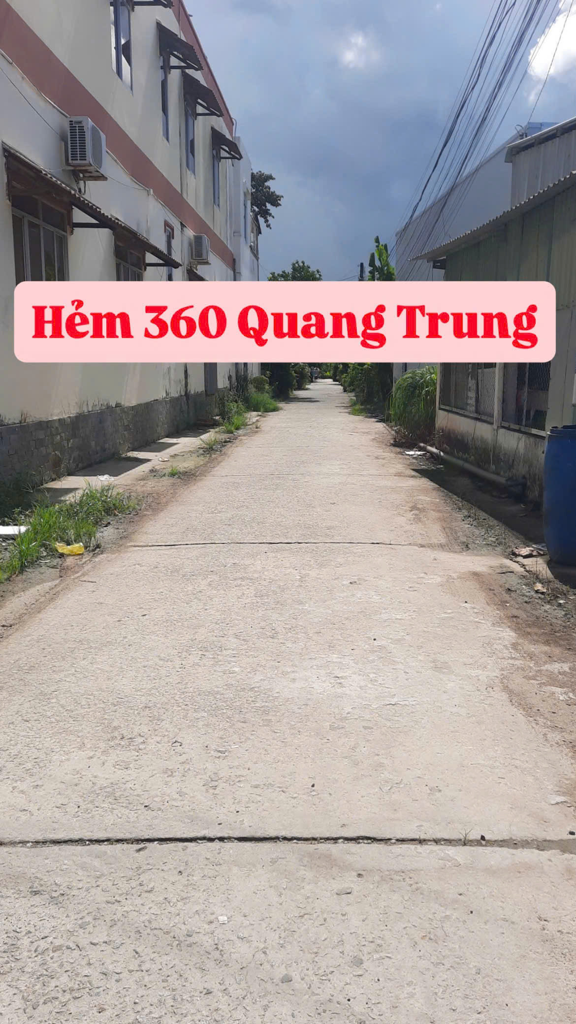 BÁN ĐẤT HẺM 360 QUANG TRUNG - PHƯỜNG VĨNH QUANG CŨ