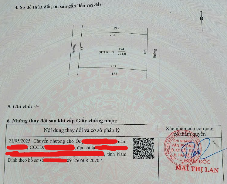 Bán đất 271m² full thổ cư ngang 12.5m giá 9 tỷ tại Đường Quảng Trường 2 Xã Hải Thịnh