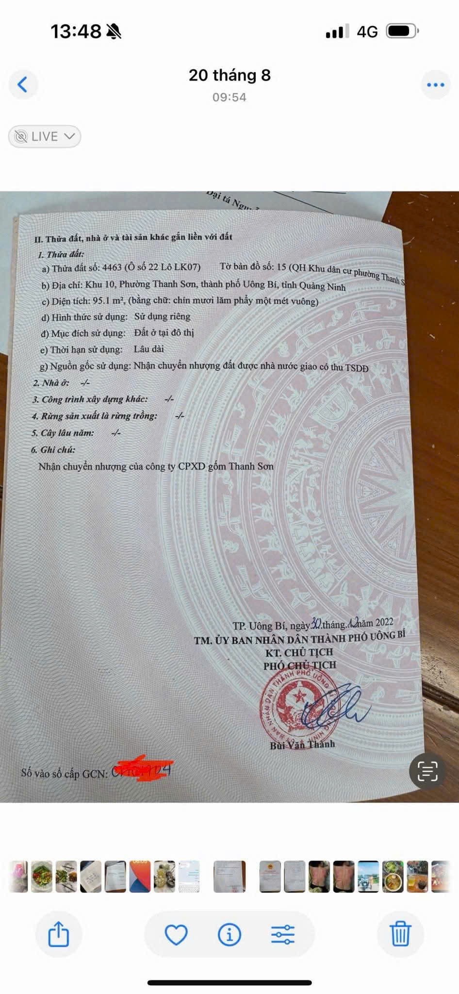 Bán Lô Đất Tại  Khu 10 Thanh Sơn Phường UÔNG Bí - Tỉnh Quảng Ninh.