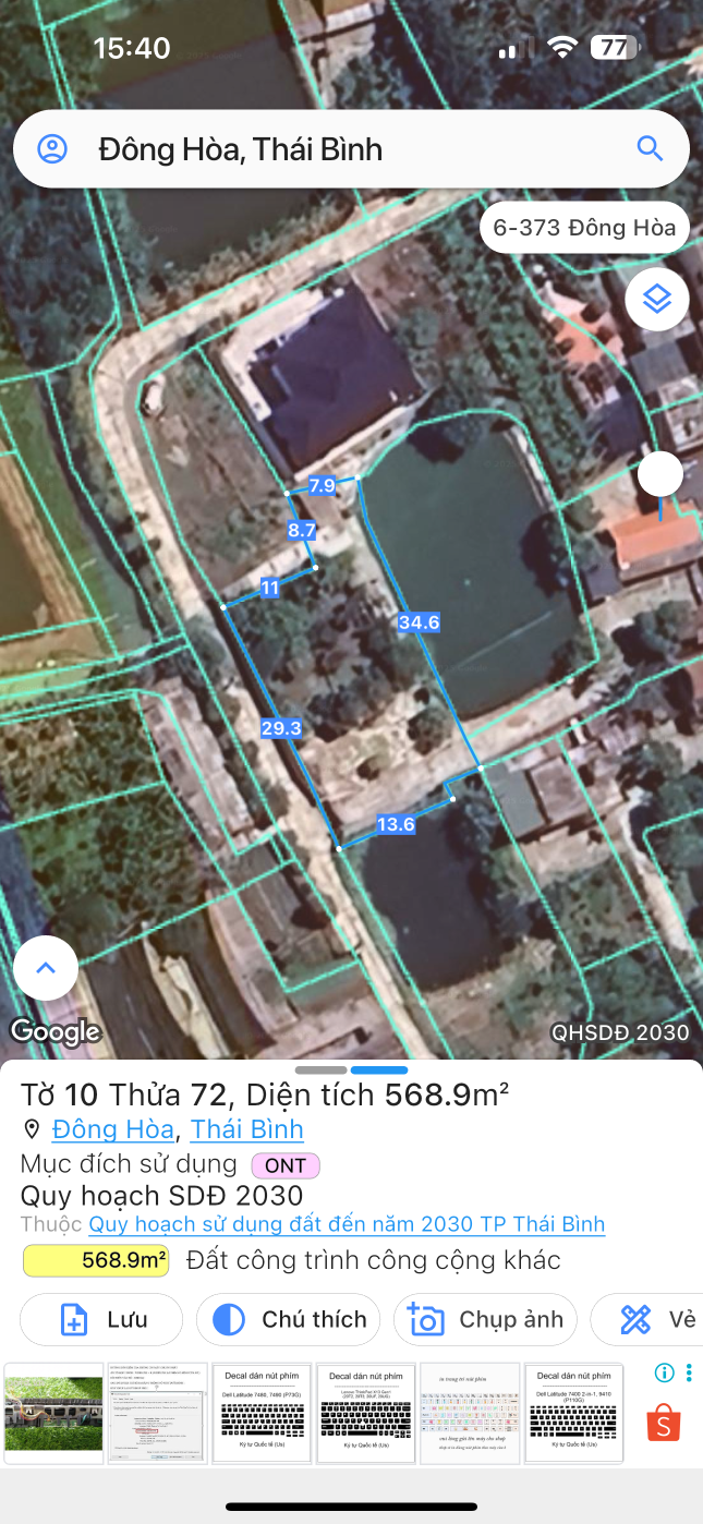 Cần bán đất phường Trà Lý (Xã Đông Hoà cũ), đất không tranh chấp, không lỗi phong thuỷ, vuông vắn.