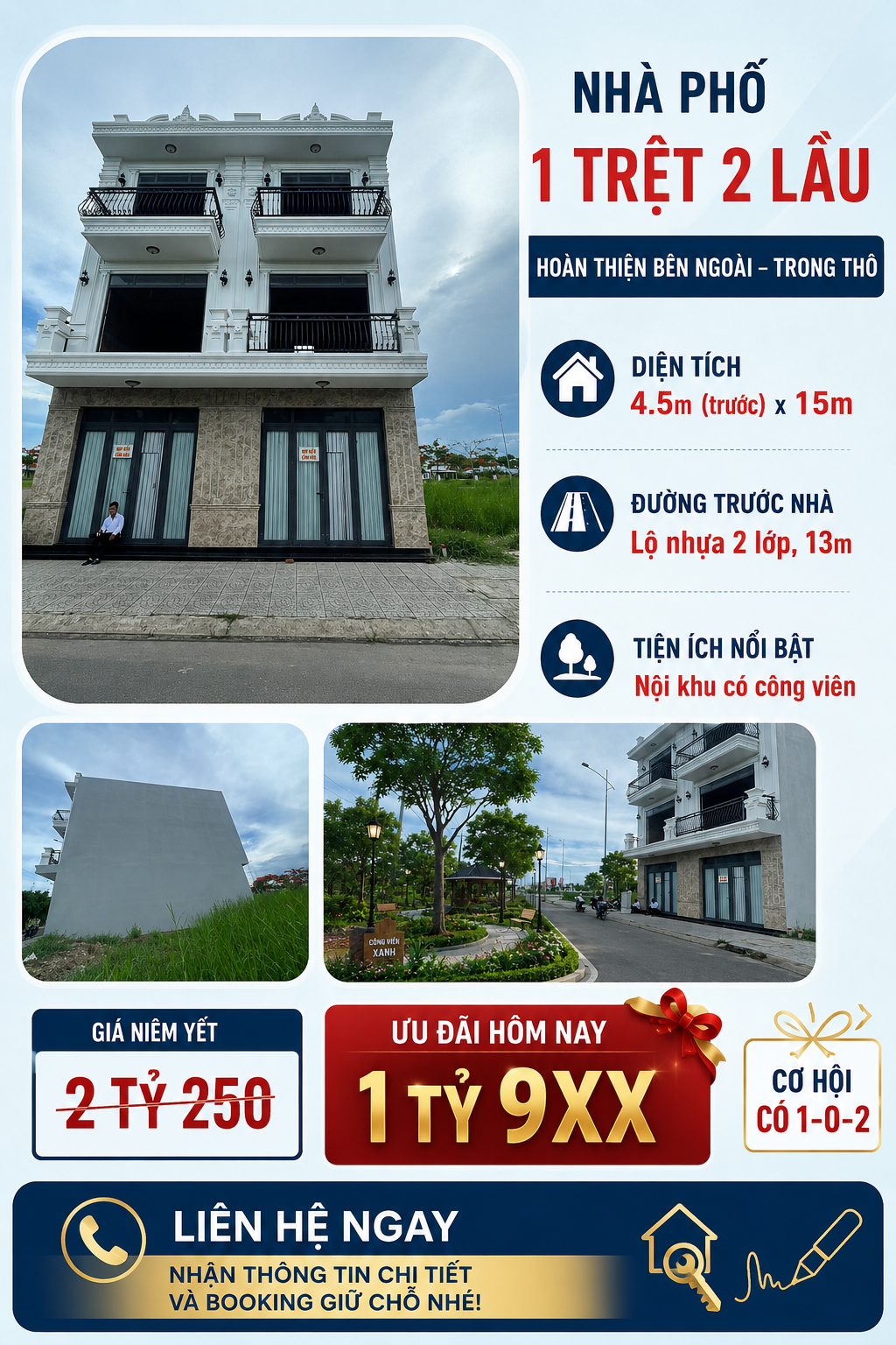 NHÀ 1 TRỆT 2 LẦU NGOÀI HOÀN THIỆN, TRONG THÔ