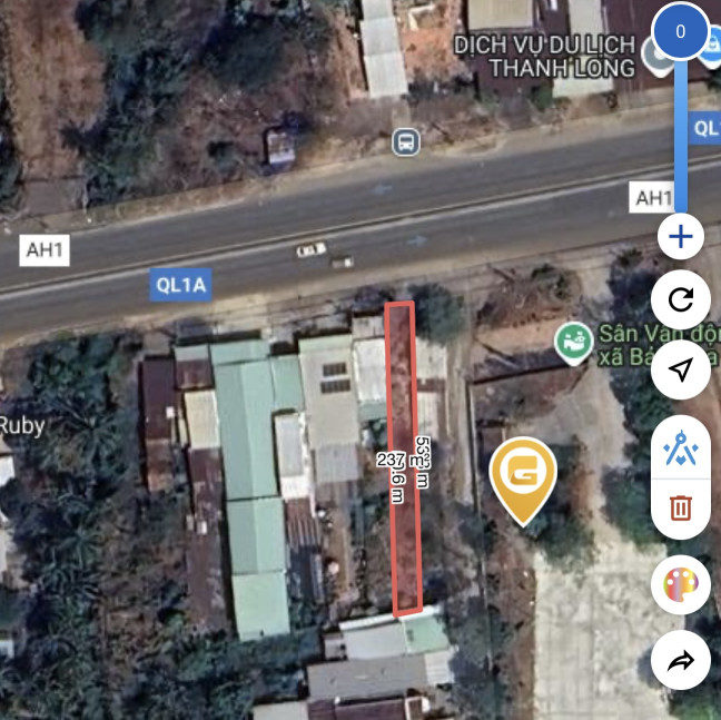 ĐẤT QUỐC LỘ 1A 2 MẶT TIỀN NỞ HẬU