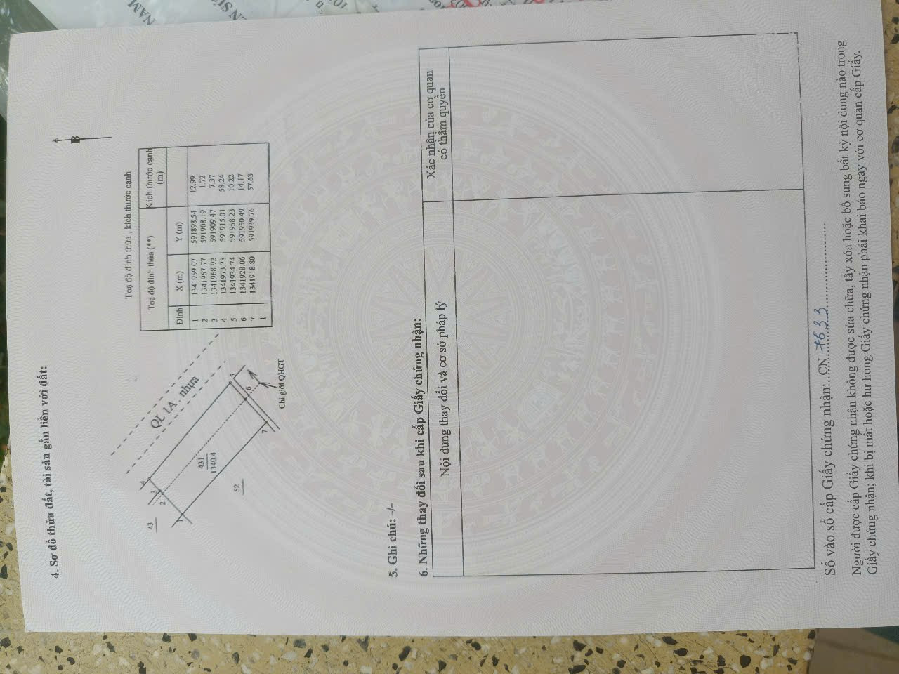 Bán đất lúa mặt đường quốc lộ 1A