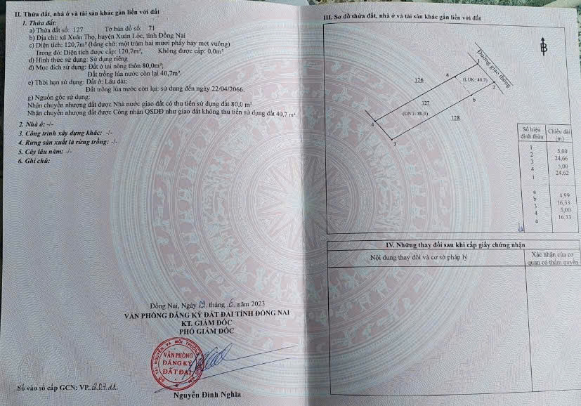 ĐẤT ĐẸP - Giá Yêu Thương - Vị Trí Tại : Xã Xuân Thọ - Huyện Xuân Lộc - Tỉnh Đồng Nai