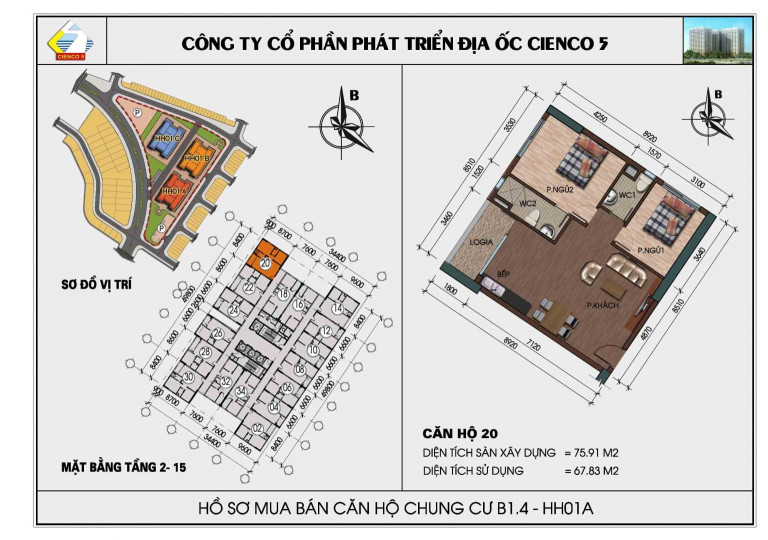 cần bán căn góc 76m2 tầng 14, ban công view hồ chung cư Thanh Hà