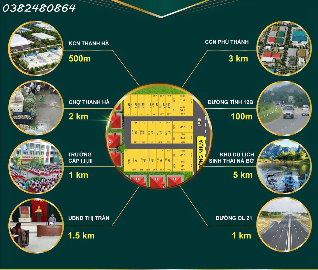 Quỹ đất thị trấn giáp kcn Thanh Hà- tiềm năng phát triển lớn
