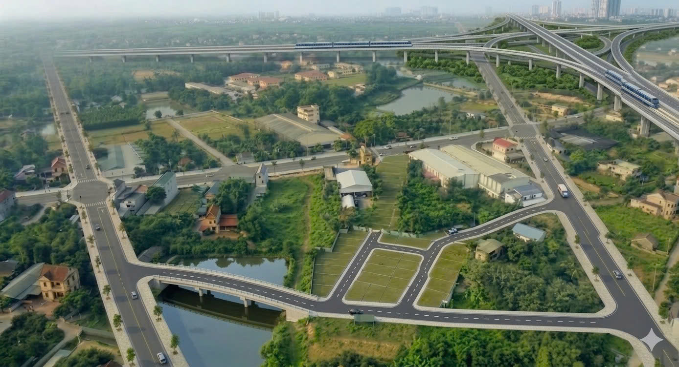 Bán đất ngã tư Vai Réo - QL21A Phú Cát, Hòa Lạc, gần Metro City, đường 20m, full thổ cư