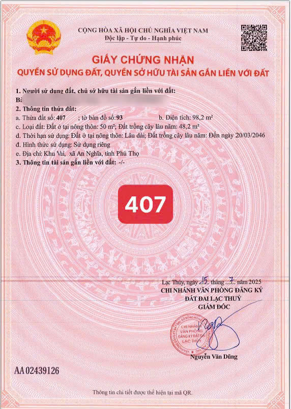 🏡 SỞ HỮU ĐẤT NỀN TRUNG TÂM BA HÀNG ĐỒI – LẠC THỦY – HÒA BÌNH