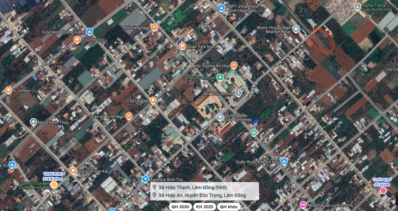 🔥 BÁN ĐẤT MẶT TIỀN – 500m² (10x50) – có 200m² thổ cư – Xã Liên Hiệp, Đức Trọng, gần sân bay