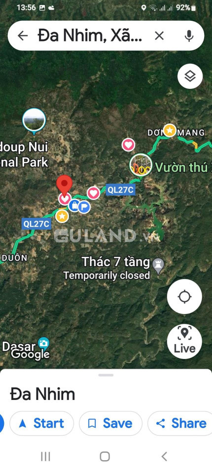 CHÍNH CHỦ  CẦN BÁN LÔ ĐẤT  3500m² TẠI   xã Đạ Nhim & QL 27C, Lạc Dương, Đà Lạt.