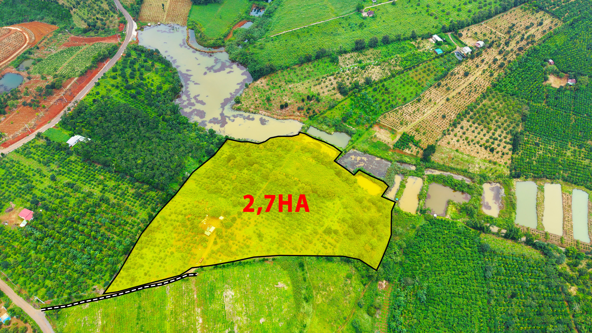 Rẫy giá rẻ, view hồ đẹp, bằng như sân bóng tại phường Bắc Gia Nghĩa