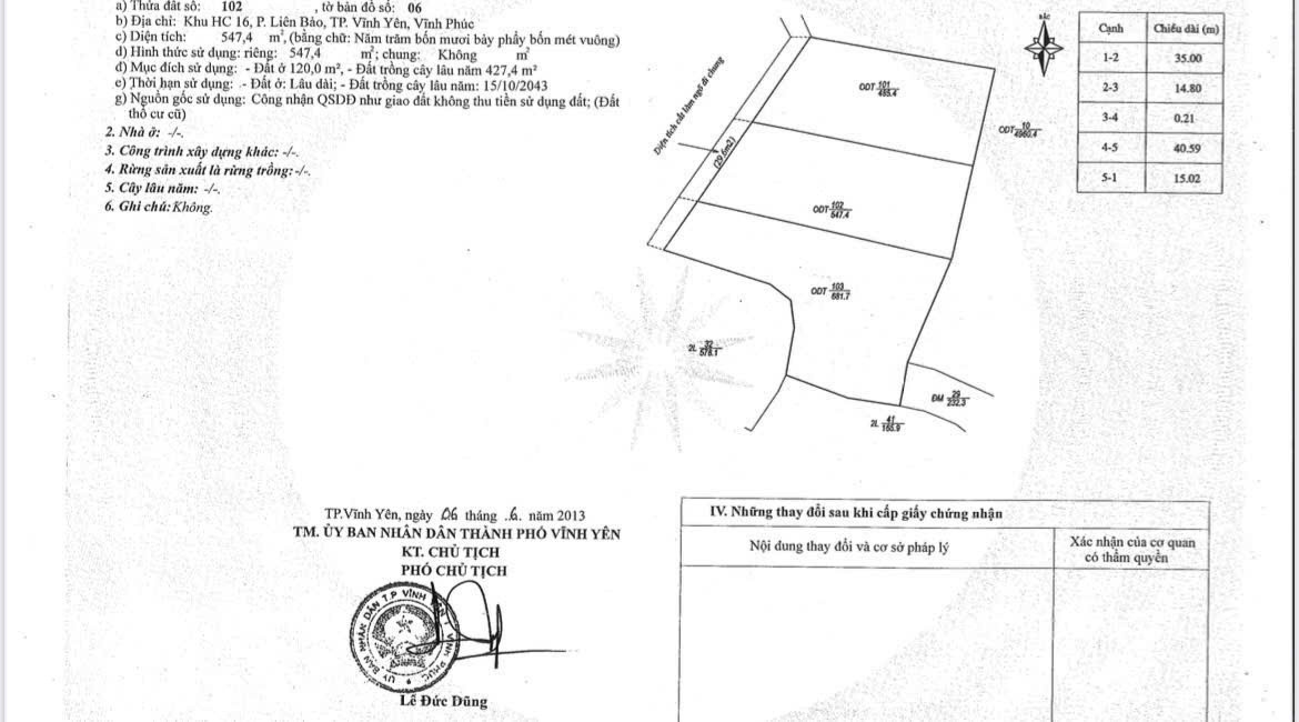 BÁN HƠN 1000M LIÊN BẢO - VĨNH YÊN. CÁCH VCI, CHUYÊN VĨNH PHÚC , QUỐC LỘ 2B CHƯA TỚI 200M
