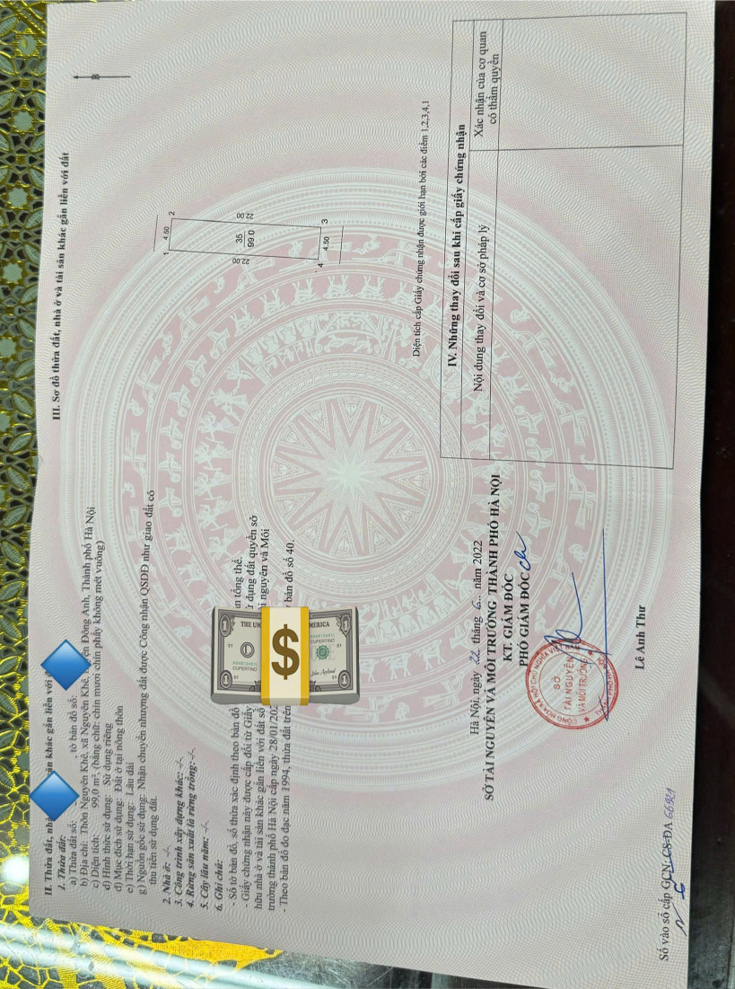 99M NGUYÊN KHÊ, ĐÔNG ANH - TRỤC CHÍNH 2 MẶT ĐƯỜNG TRƯỚC SAU