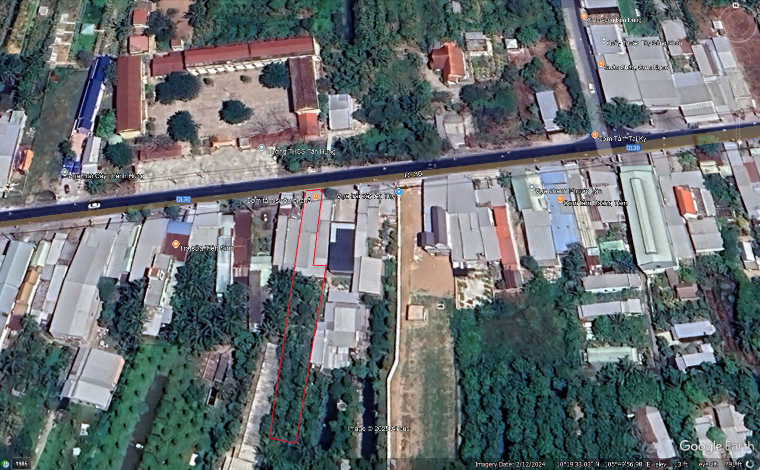 Đất mặt tiền 1000m2 Quốc lộ 30 Cái Bè - Tiền Giang